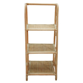 Three Tier Rattan Square Shelf Unit