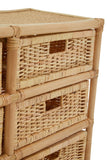 Natural Rattan Six Drawer Chest