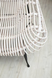 White Weaved Rattan Occasional Chair