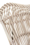 White Weaved Rattan Occasional Chair