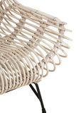 White Weaved Rattan Occasional Chair