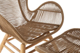 Latte Rope Lounge Chair And Footstool