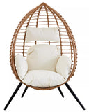 Natural Rattan Effect Egg Chair