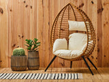 Natural Rattan Effect Egg Chair