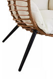 Natural Rattan Effect Egg Chair