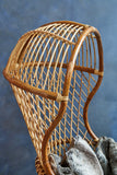 Mesh Style High Back Natural Rattan Chair