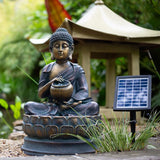 Sitting Buddha, Solar & Battery back Up