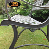 Country Cast Iron Bench with Horses and Tree