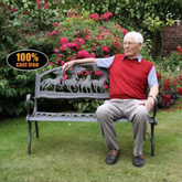 Country Cast Iron Bench with Horses and Tree