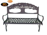 100% cast iron bench with tree