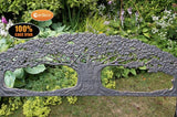 100% cast iron bench with tree