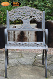 100% Cast Iron One Seater Bench with Tree motif