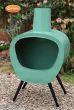 Stella Chimenea, Mid-Century Retro Design in Lichen
