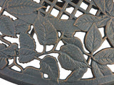 100% Cast Iron Coffee Table with Leaves motif, 44cm high