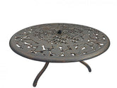 100% Cast Iron Coffee Table with Leaves motif, 44cm high