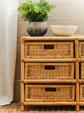 Natural Rattan Six Drawer Chest
