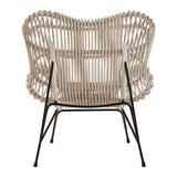White Weaved Rattan Occasional Chair
