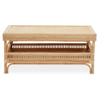 Natural Rattan Storage Coffee Table