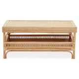 Natural Rattan Storage Coffee Table