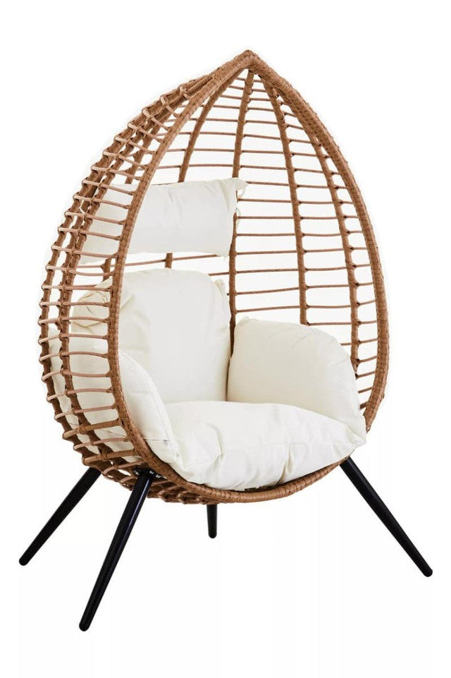Natural Rattan Effect Egg Chair