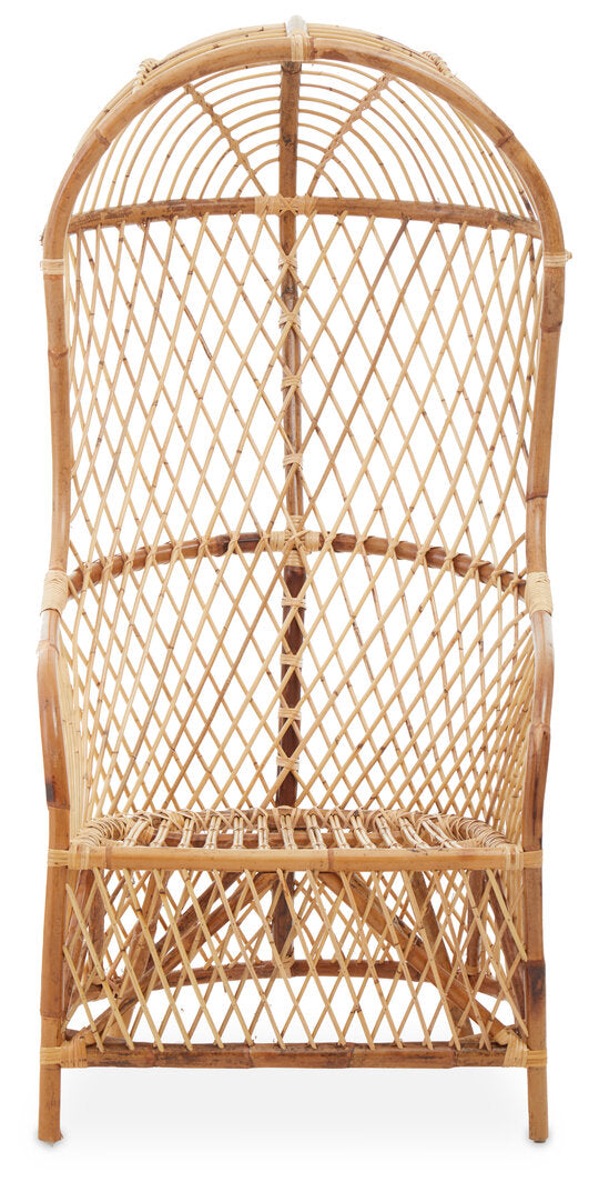 Mesh Style High Back Natural Rattan Chair