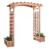 Cedar Archway with Planter Boxes