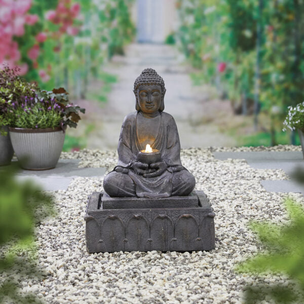Serenity Buddha Water Feature, Plug & Play