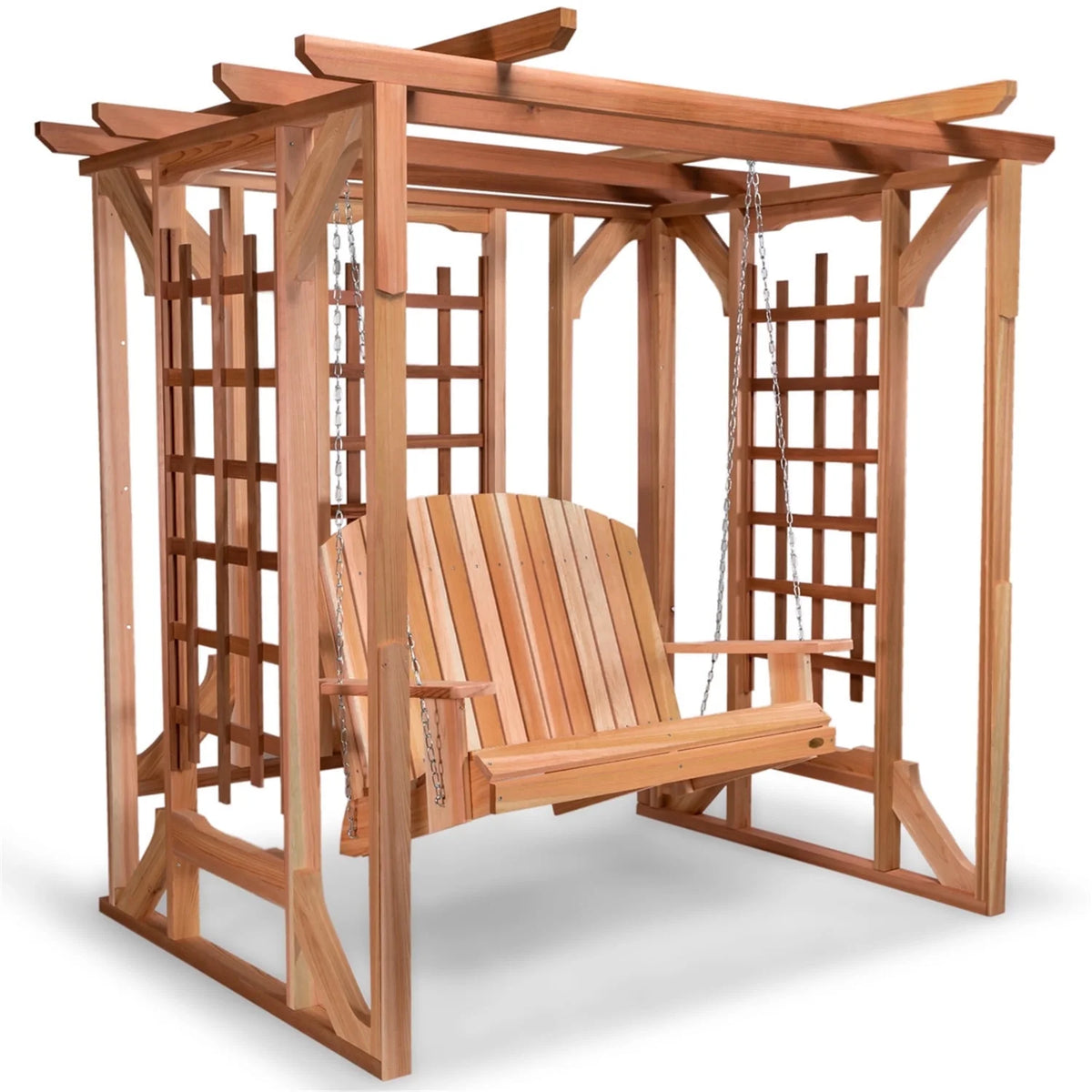 Cedar Pergola Arbor Swing Outdoor Set