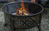 Moresque Steel Patterned Firepit