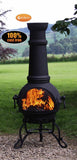 Toledo XL cast iron chimenea in black