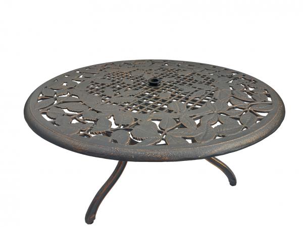 100% Cast Iron Coffee Table with Leaves motif, 44cm high